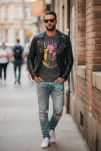 MAN WEARING BILLY IDOL TEE IDOL574S, IDOL574M, IDOL574L, IDOL574XL, IDOL574XXL