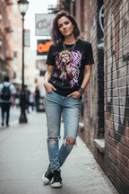 WOMAN WEARING BILLY IDOL TEE  IDOL572S, IDOL572M, IDOL572L, IDOL572XL, IDOL572XXL, IDOL572XXXL, IDOL572XXXXL, IDOL572XXXXXL