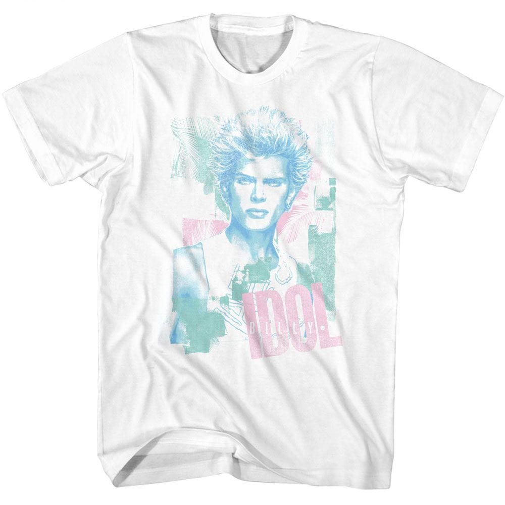 Billy Idol Pastel Unisex White T-Shirt