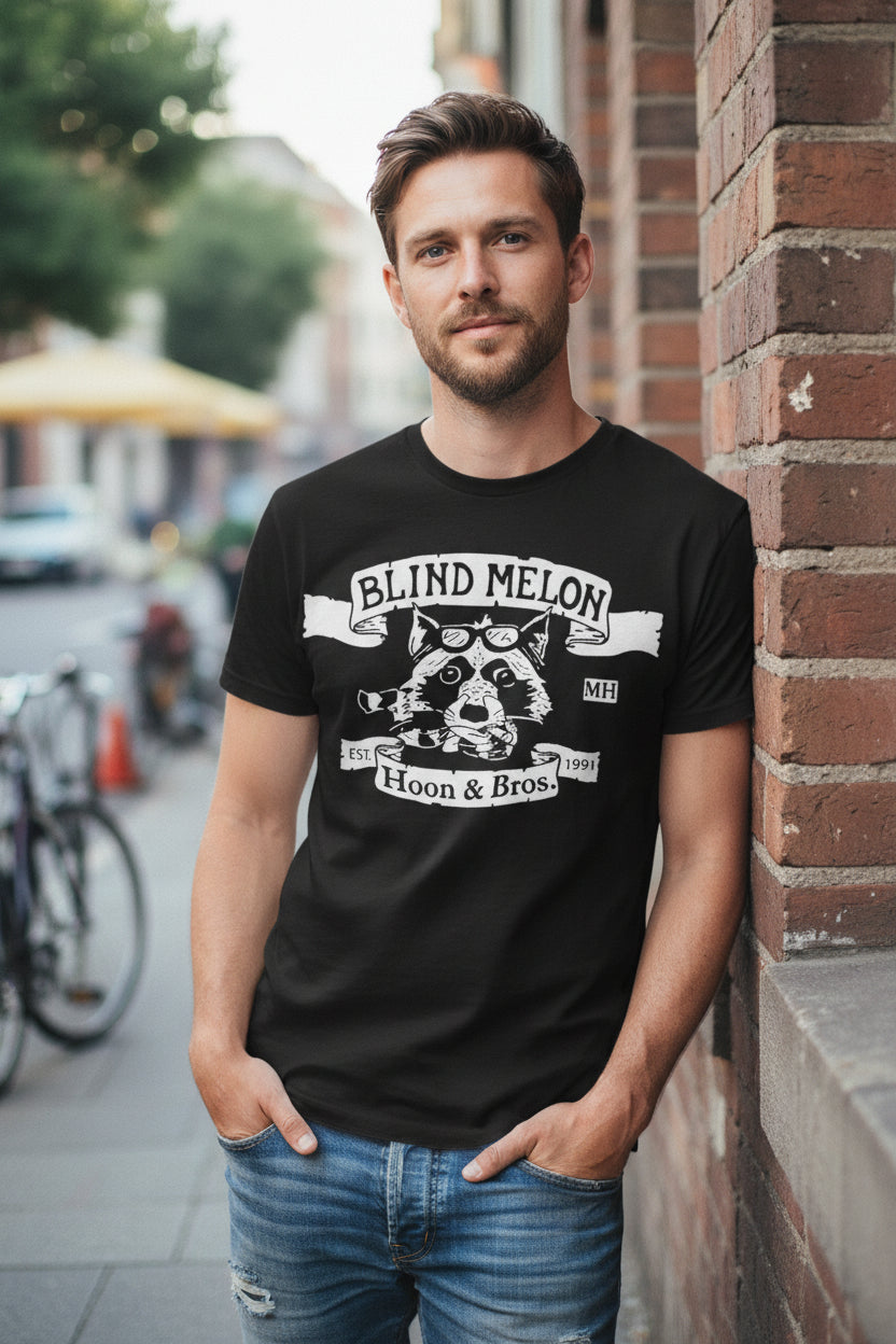 MAN WEARING BLIND MELON TEE BMN502S, BMN502M, BMN502L, BMN502XL, BMN502XXL, BMN502XXXL, BMN502XXXXL, BMN502XXXXXL