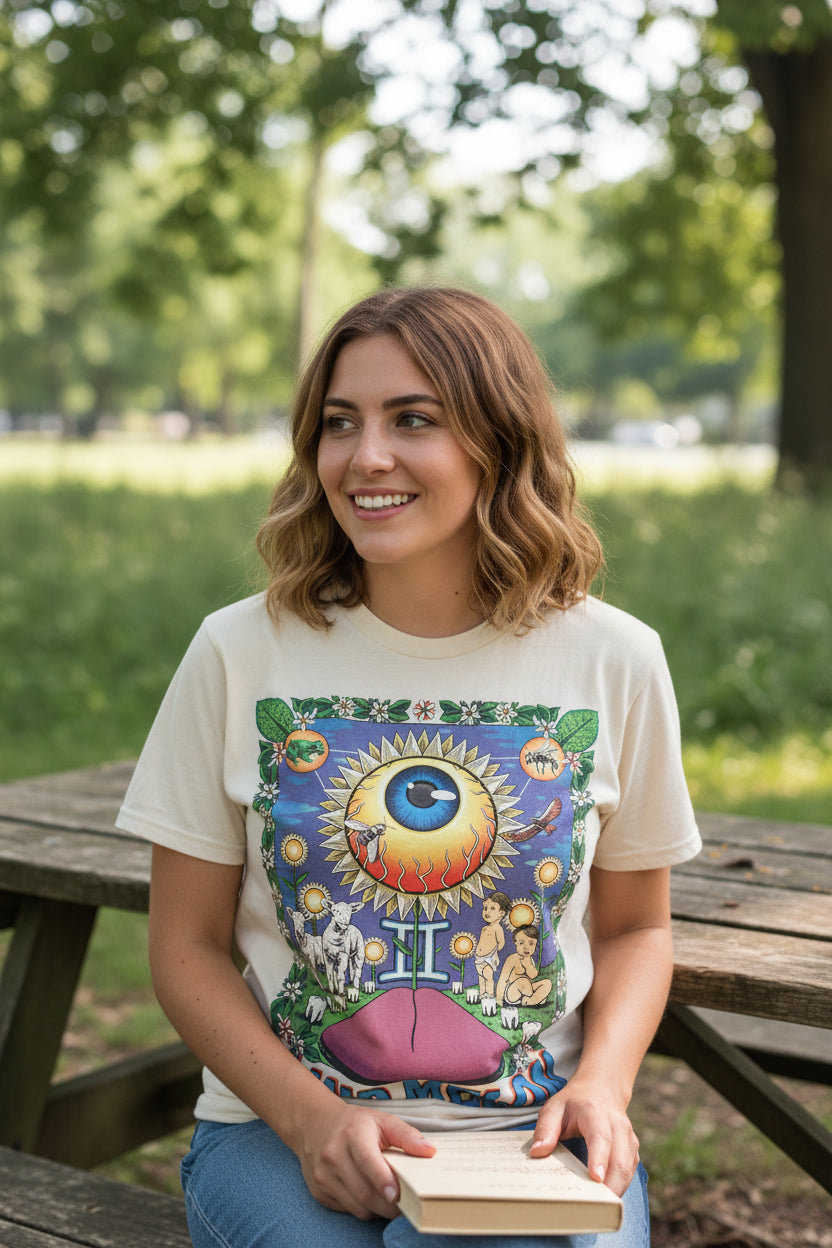 WOMAN WEARING BLIND MELON TEE BMN503S, BMN503M, BMN503L, BMN503XL, BMN503XXL, BMN503XXXL, BMN503XXXXL