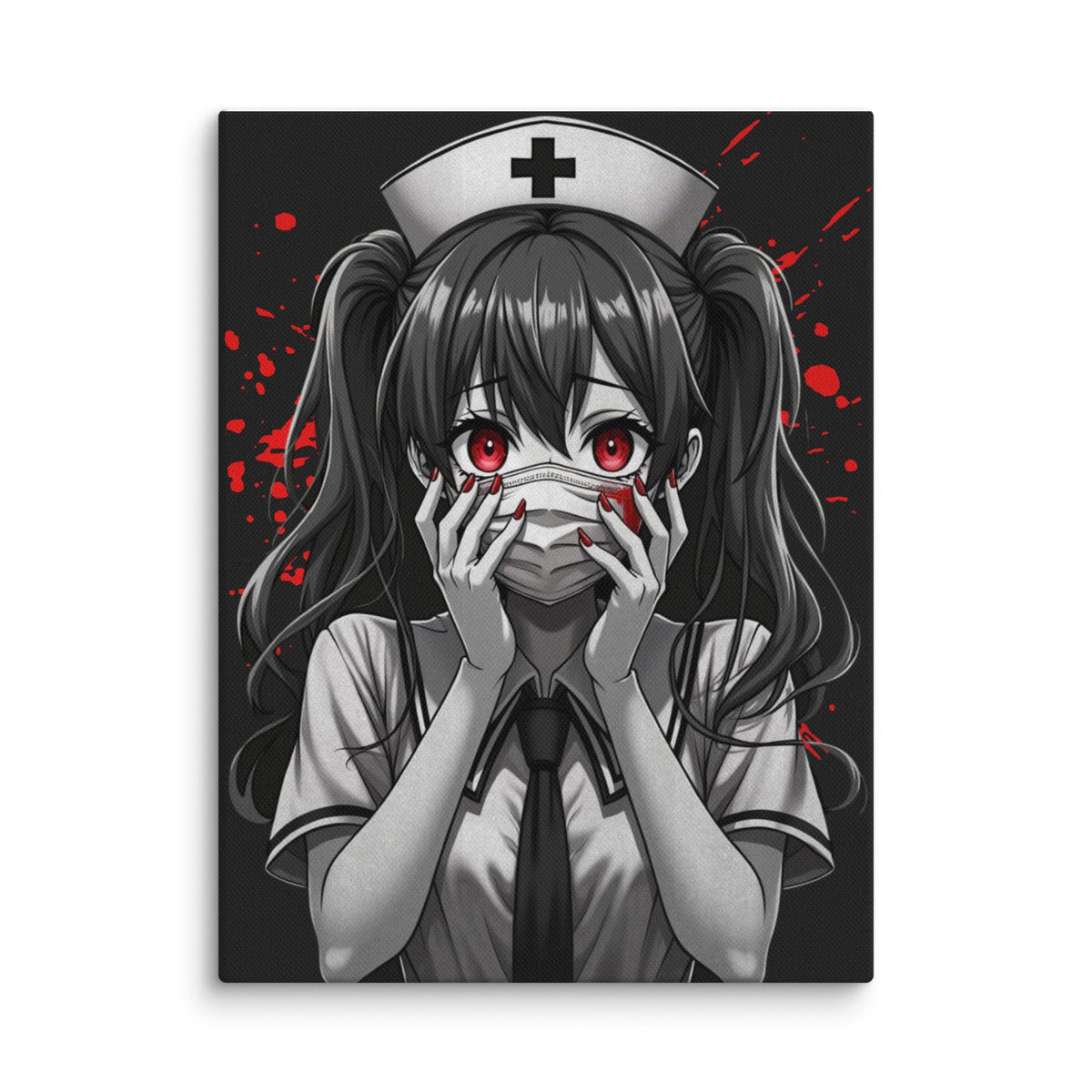 9″×12″ Blood Nurse Anime Horror Canvas Wall Art 3277353_19295