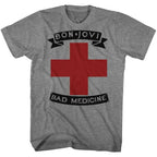 Bon Jovi Bad Medicine Grey Heather T-Shirt