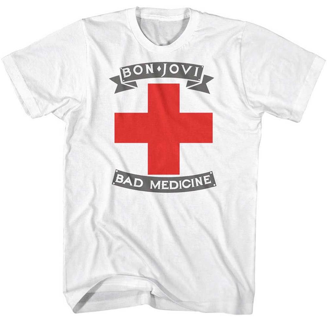 Bon Jovi Bad Medicine White T-Shirt