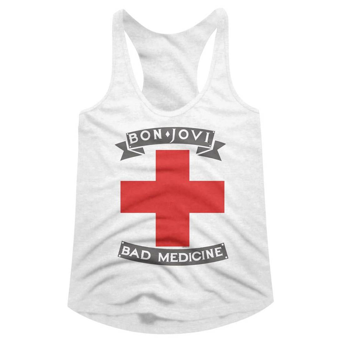 Bon Jovi Bad Medicine White Women's Tank Top