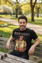 MAN WEARING BON JOVI TEE BON516S, BON516M, BON516L, BON516XL, BON516XXL, BON516XXXL, BON516XXXXL, BON516XXXXXL