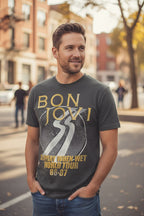 MAN WEARING BON JOVI TEE BON525S, BON525M, BON525L, BON525XL, BON525XXL