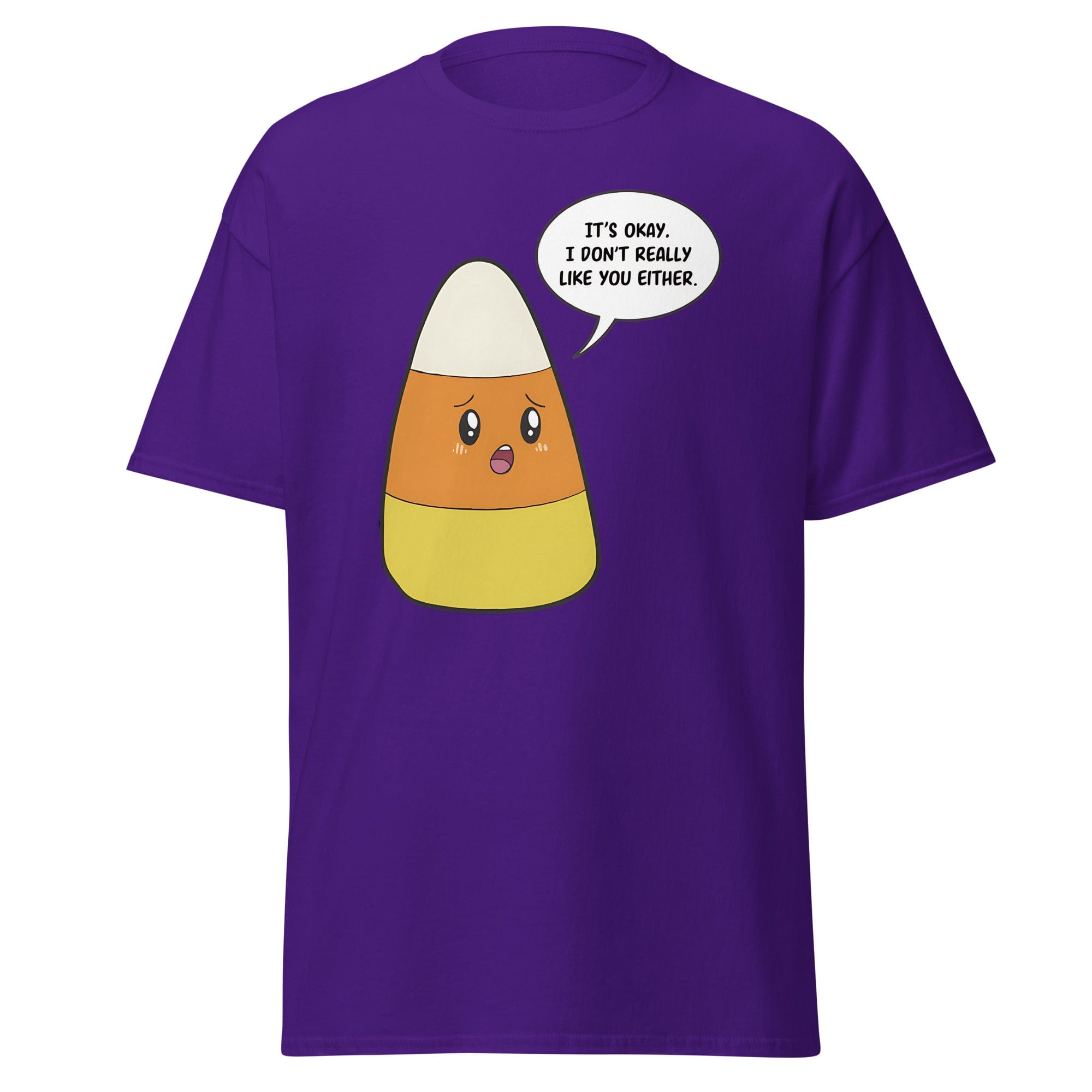 Purple / S Candy Corn I Don't Like You Either Halloween Unisex T-Shirt 7819165_15873