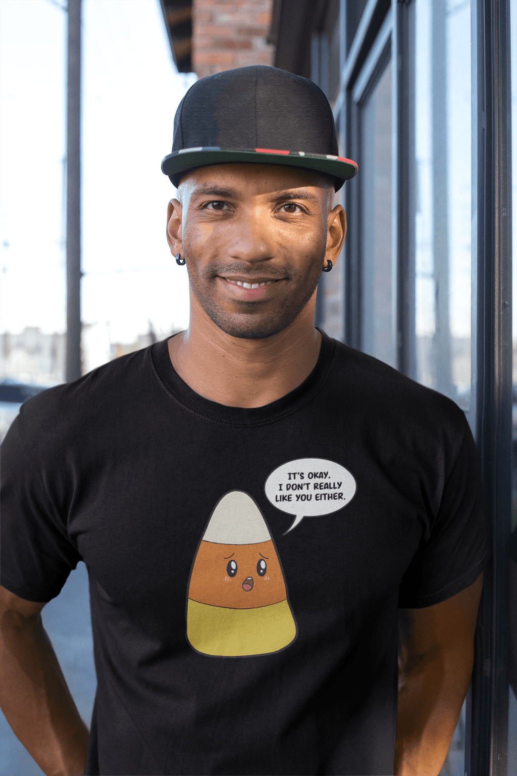 Candy Corn I Don't Like You Either Halloween Unisex T-Shirt