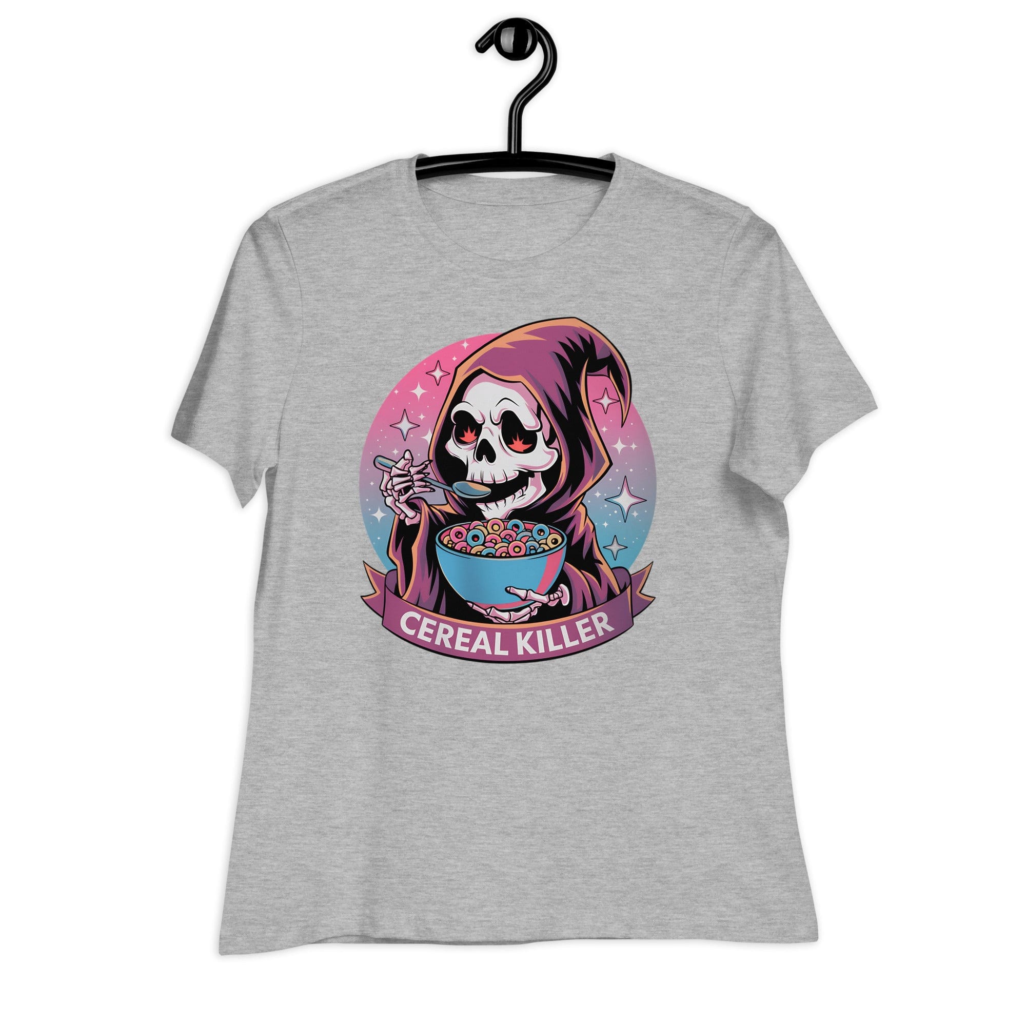 Athletic Heather / S Cereal Killer Grim Reaper Women's Relaxed T-Shirt 7651055_10176