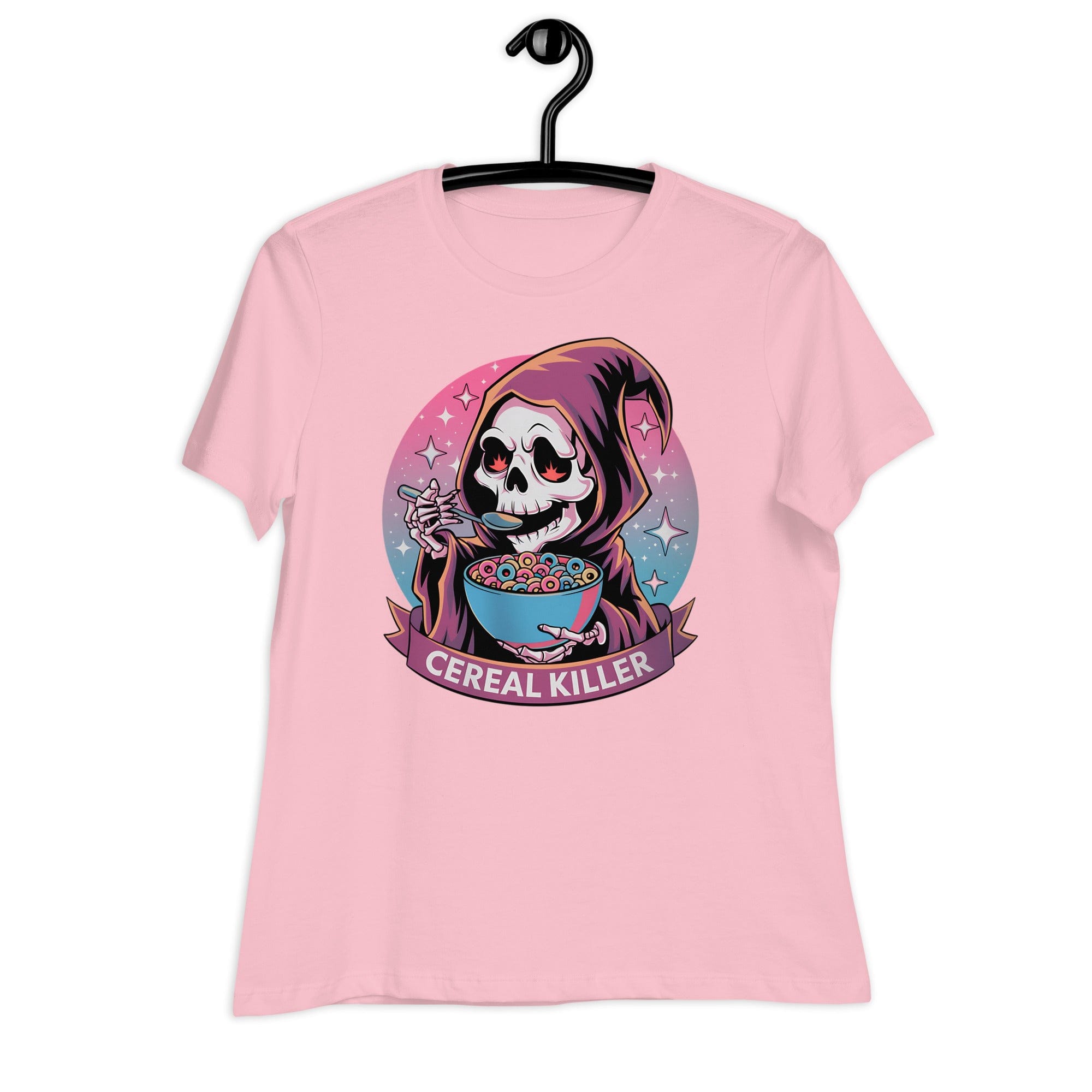 Pink / S Cereal Killer Grim Reaper Women's Relaxed T-Shirt 7651055_10241