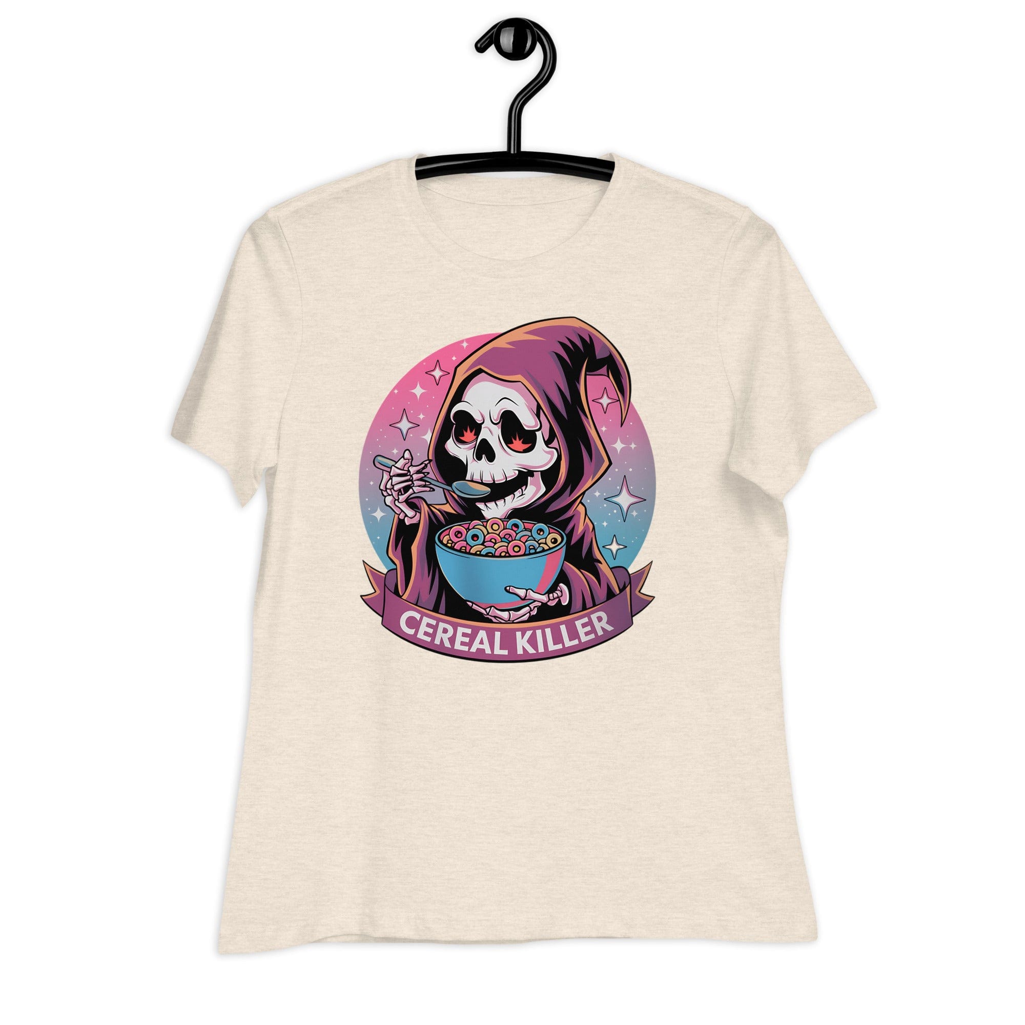 Heather Prism Natural / S Cereal Killer Grim Reaper Women's Relaxed T-Shirt 7651055_10545