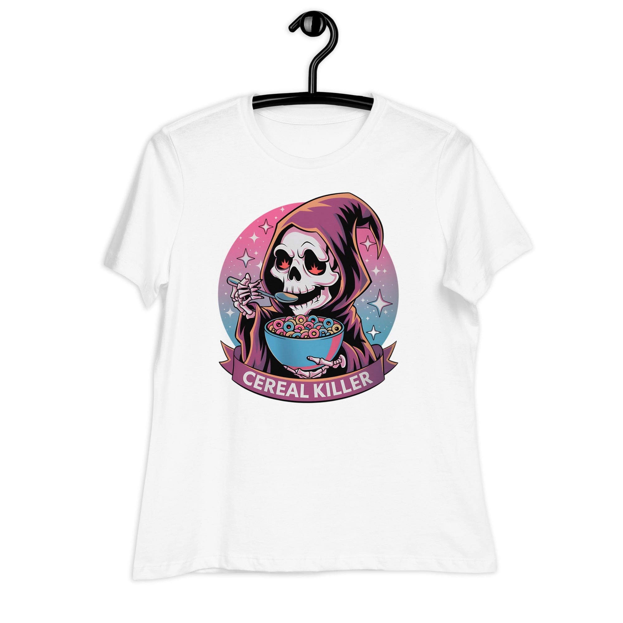 White / S Cereal Killer Grim Reaper Women's Relaxed T-Shirt 7651055_10252