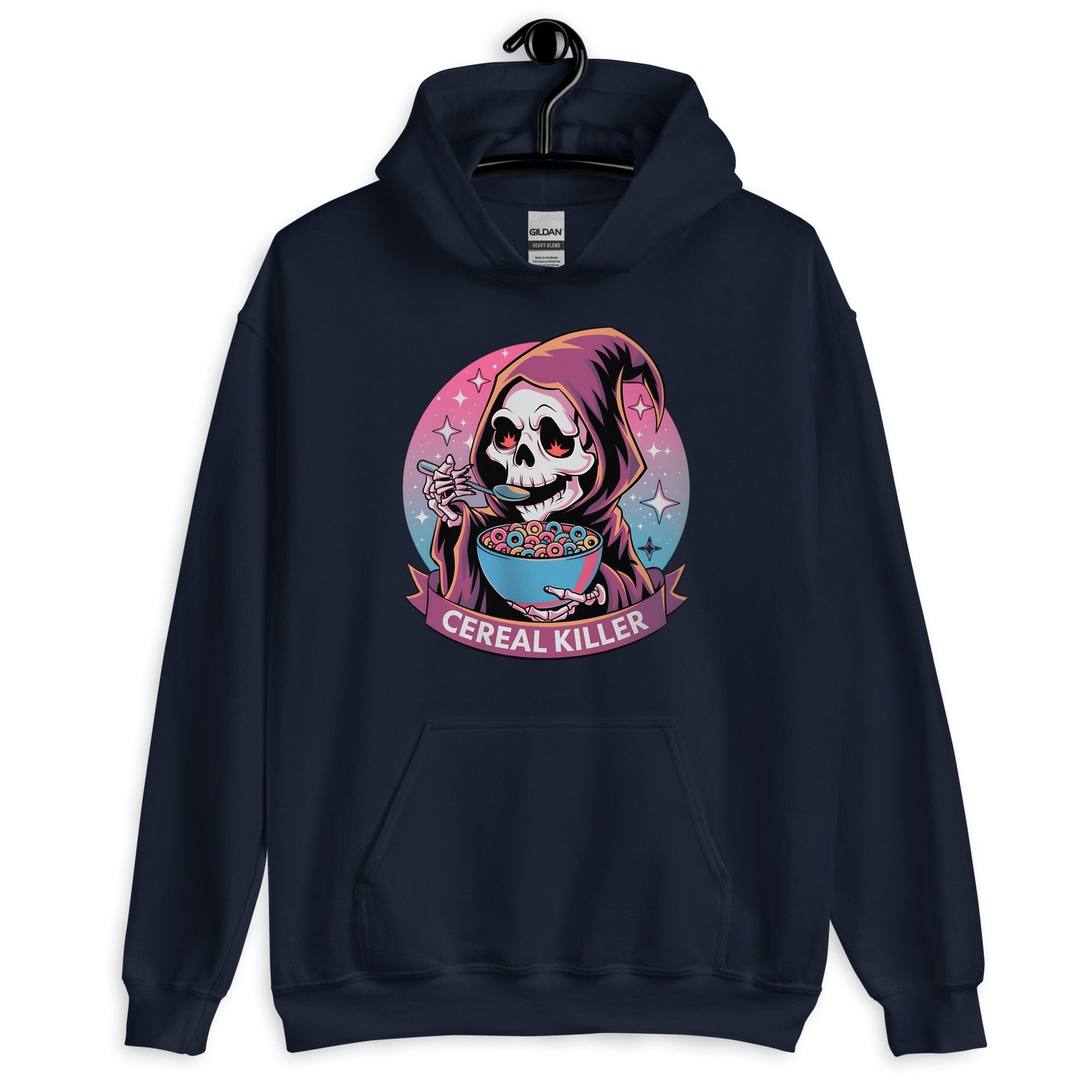 Navy / S Cereal Killer Unisex Pullover Hoodie 4549771_5594