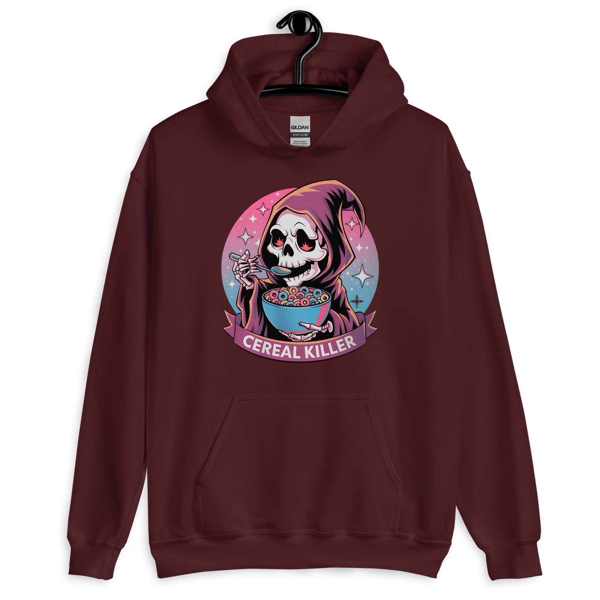 Maroon / S Cereal Killer Unisex Pullover Hoodie 4549771_5586