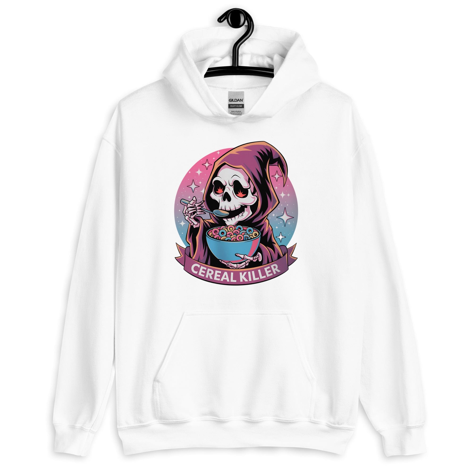White / S Cereal Killer Unisex Pullover Hoodie 4549771_5522