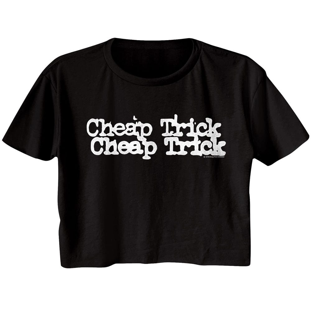 Cheap Trick Double Logo Women's Crop Top Shirt