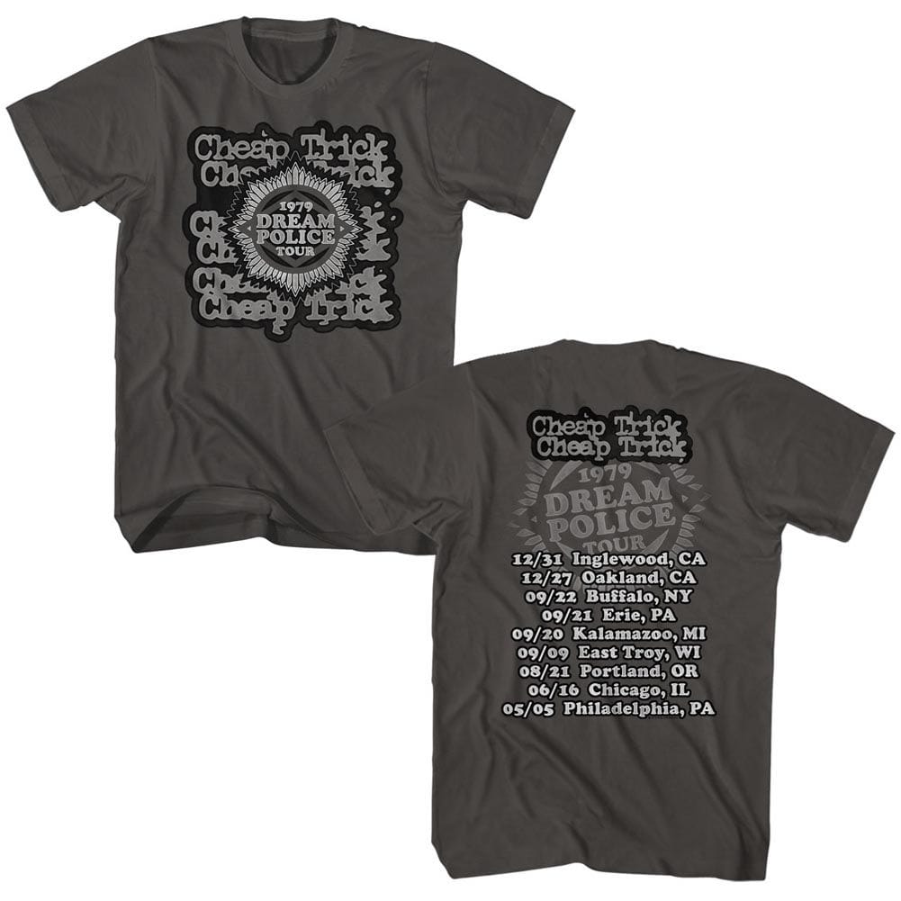 Cheap Trick Dream Police Tour Grey T-Shirt