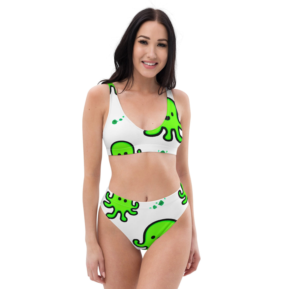XS Cute Cthulus recycled high-waisted bikini