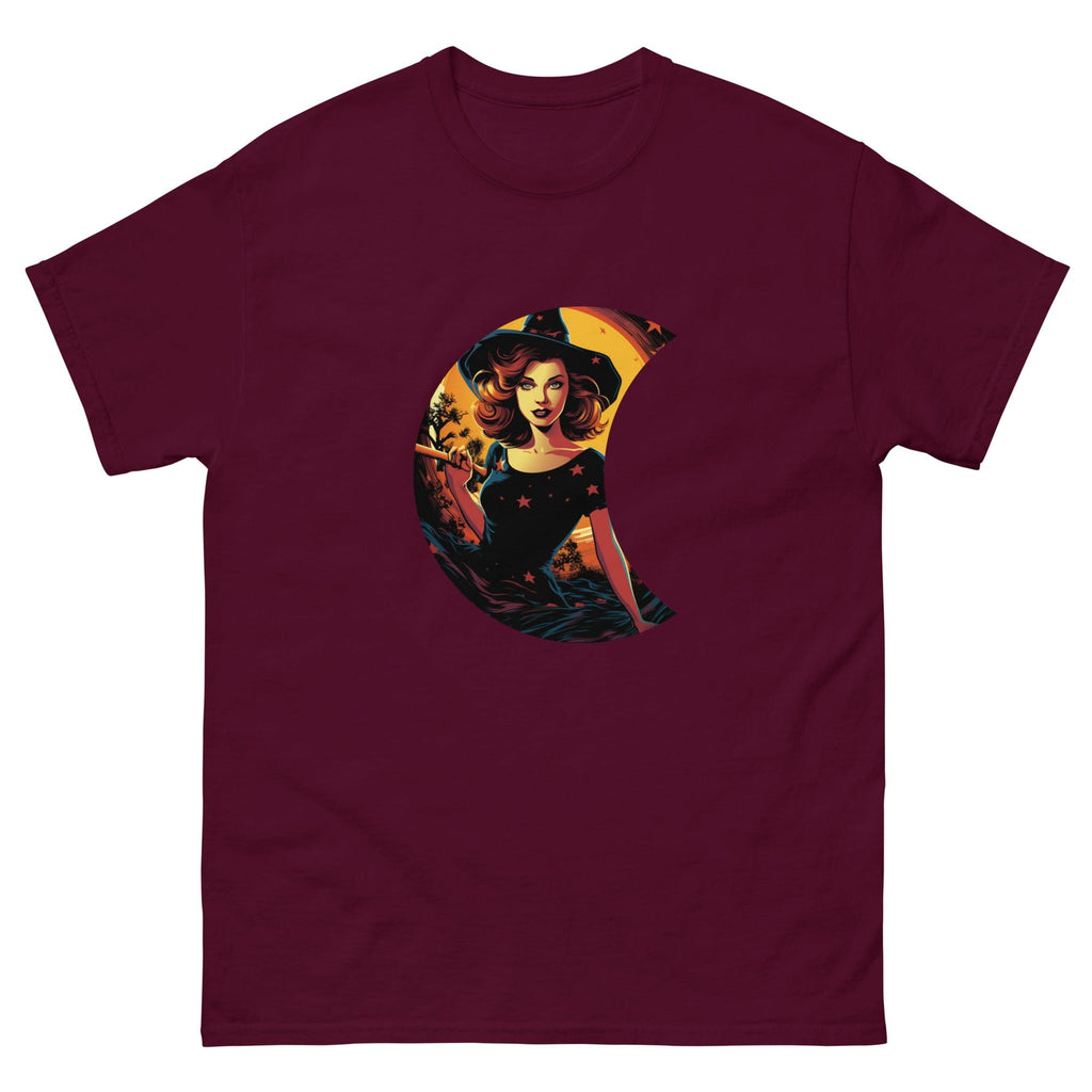Maroon / S Witch in Crescent Moon T-Shirt 8089006_12634