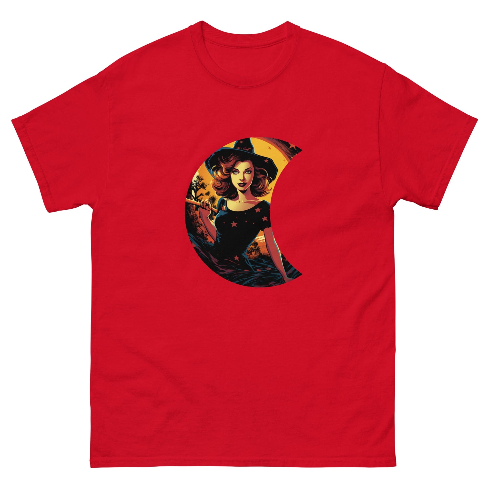 Red / S Witch in Crescent Moon T-Shirt 8089006_11566