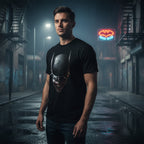 MAN WEARING BATMAN TEE DKM100S, DKM100M, DKM100L, DKM100XL, DKM100XXL