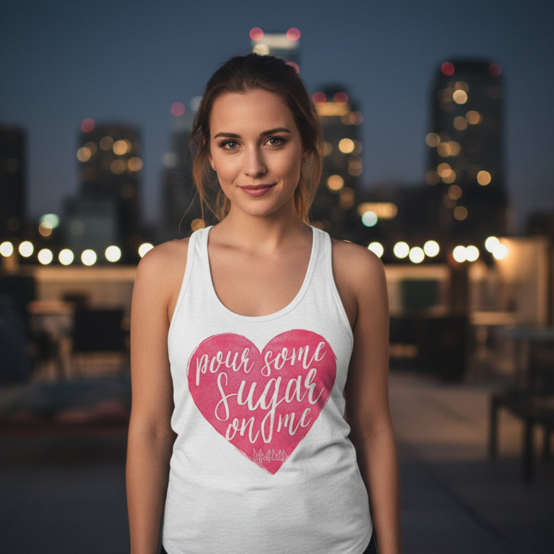 WOMAN WEARING DEF LEPPARD TANK TOP DEF571-320S, DEF571-320M, DEF571-320L, DEF571-320XL, DEF571-320XXL