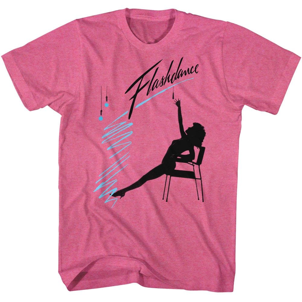 Flashdance Silhouette Pink Heather Unisex T-Shirt