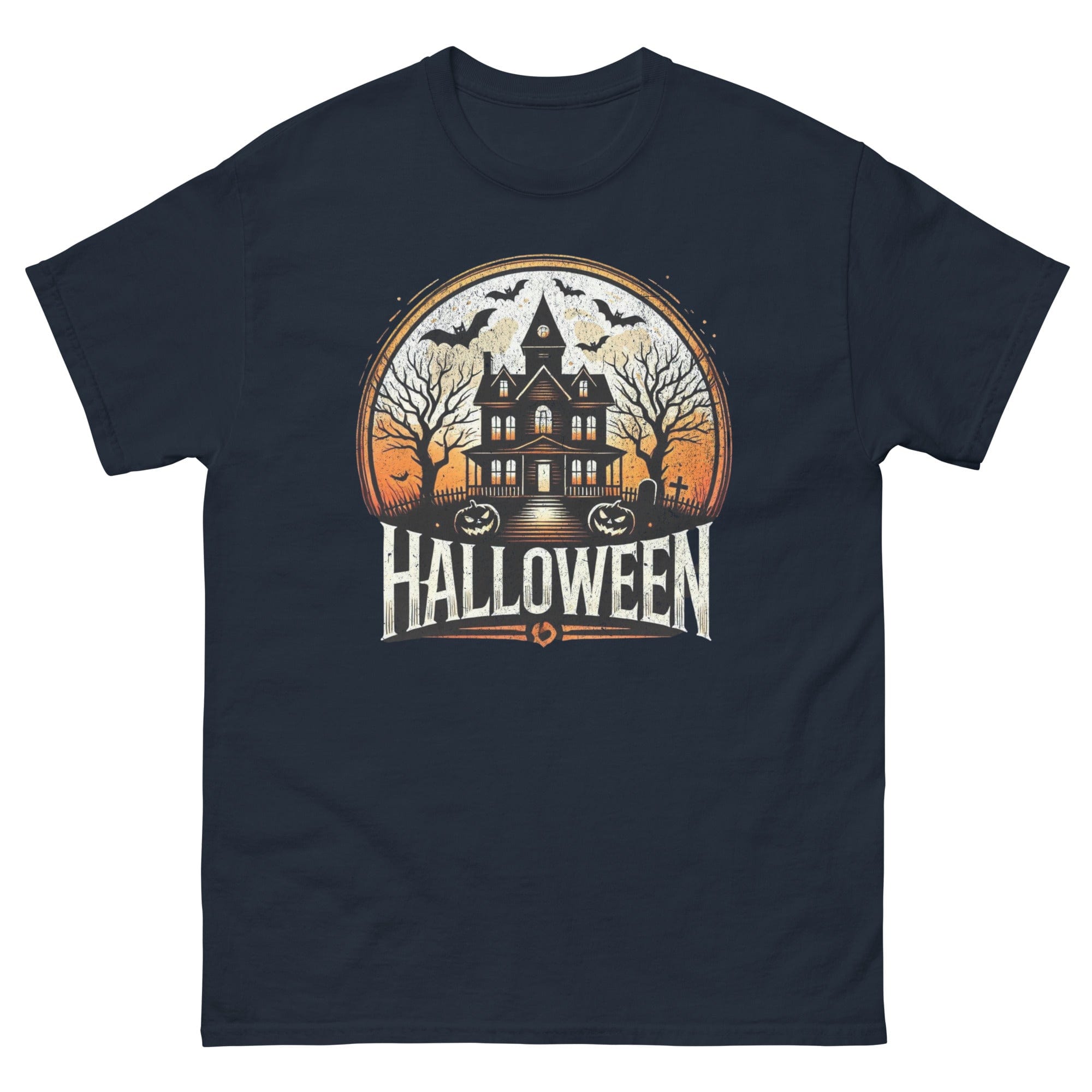 Navy / S Halloween Dark Mansion T-Shirt 6057344_11561