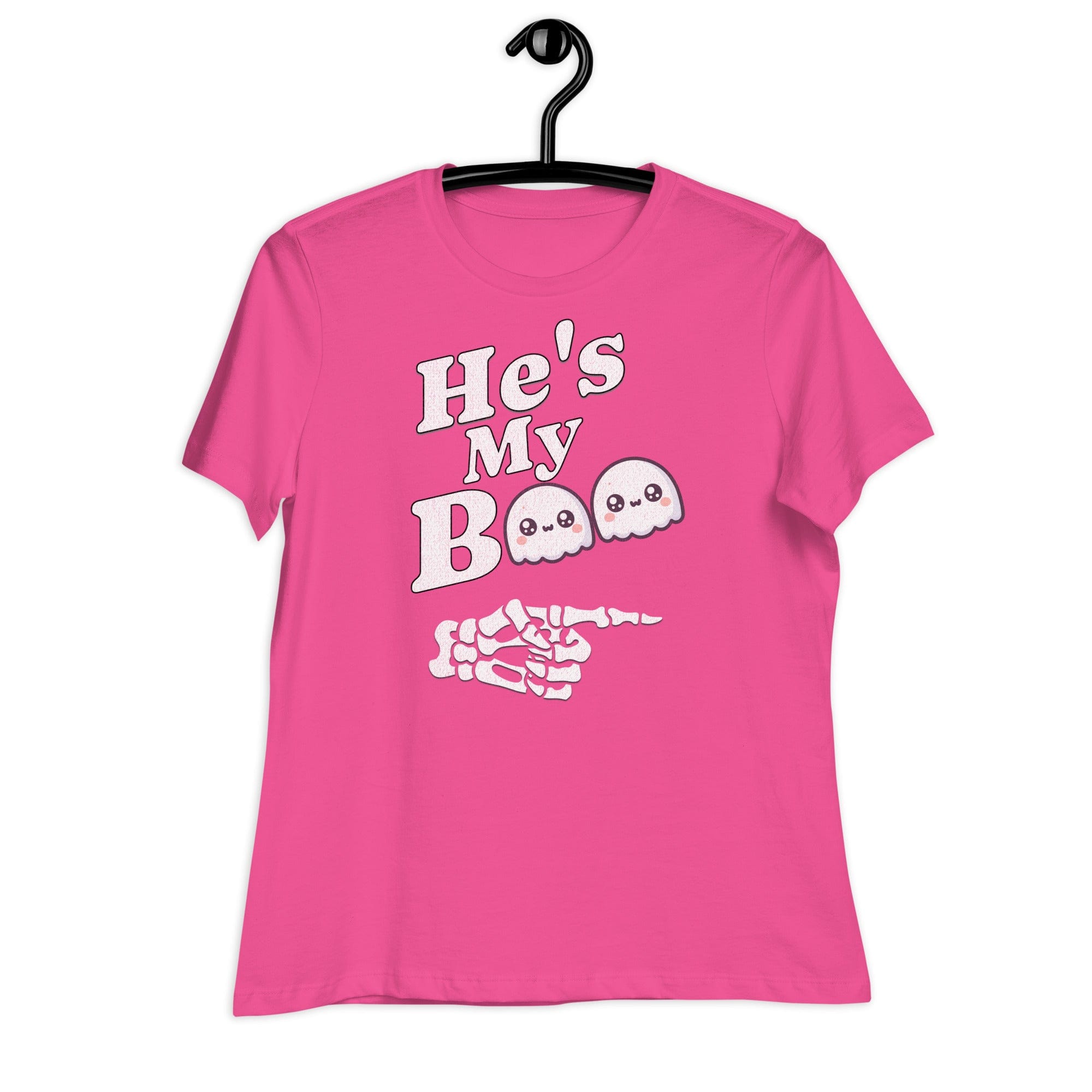 Berry / S He's My Boo Halloween Women's Relaxed T-Shirt 9472415_10182