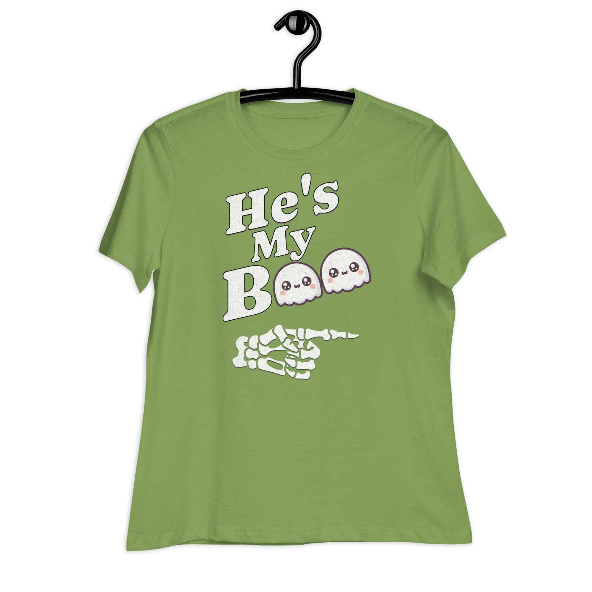 Leaf / S He's My Boo Halloween Women's Relaxed T-Shirt 9472415_10225