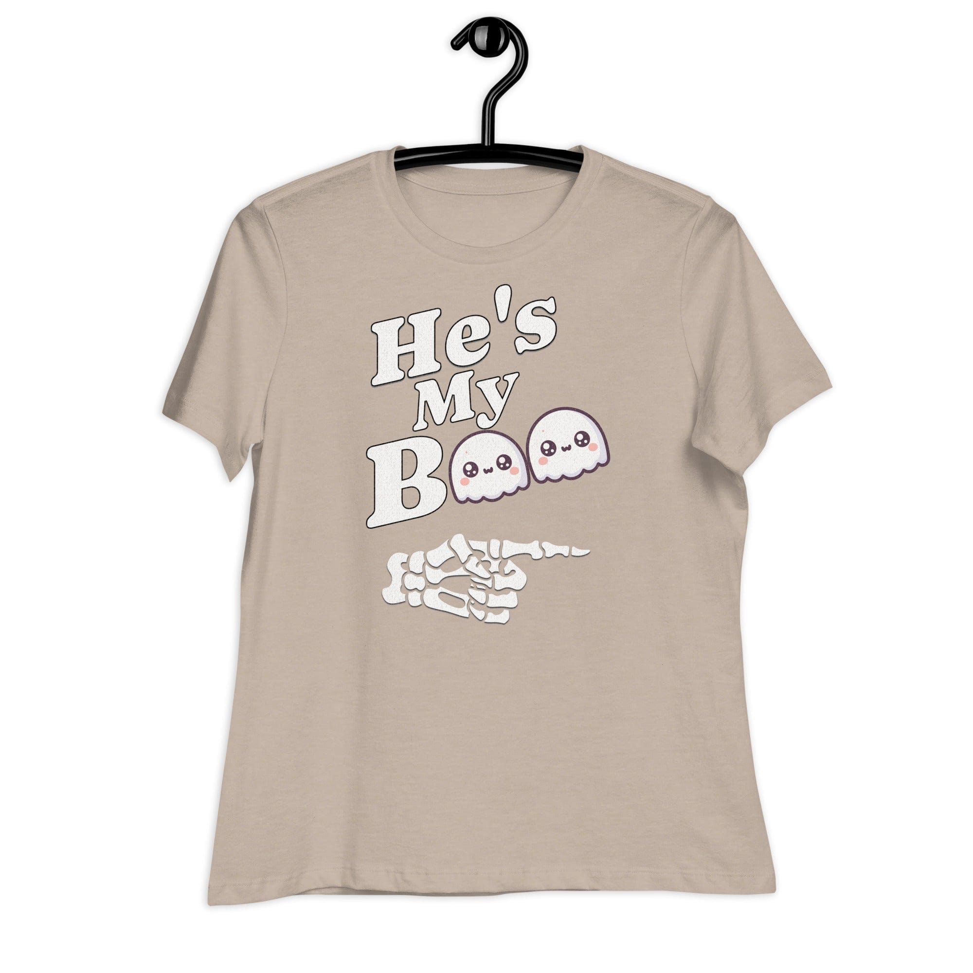 Heather Stone / S He's My Boo Halloween Women's Relaxed T-Shirt 9472415_14273