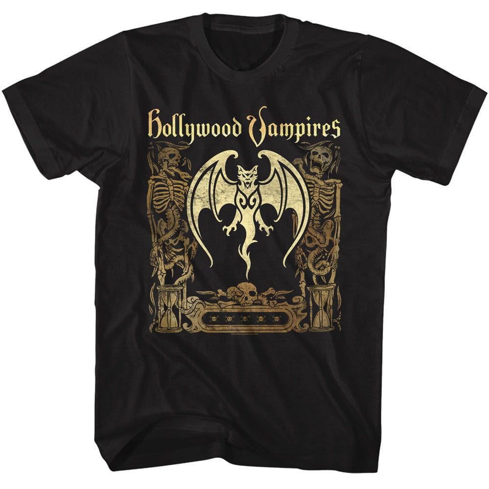 Hollywood Vampires Bat And Skeletons T-shirt