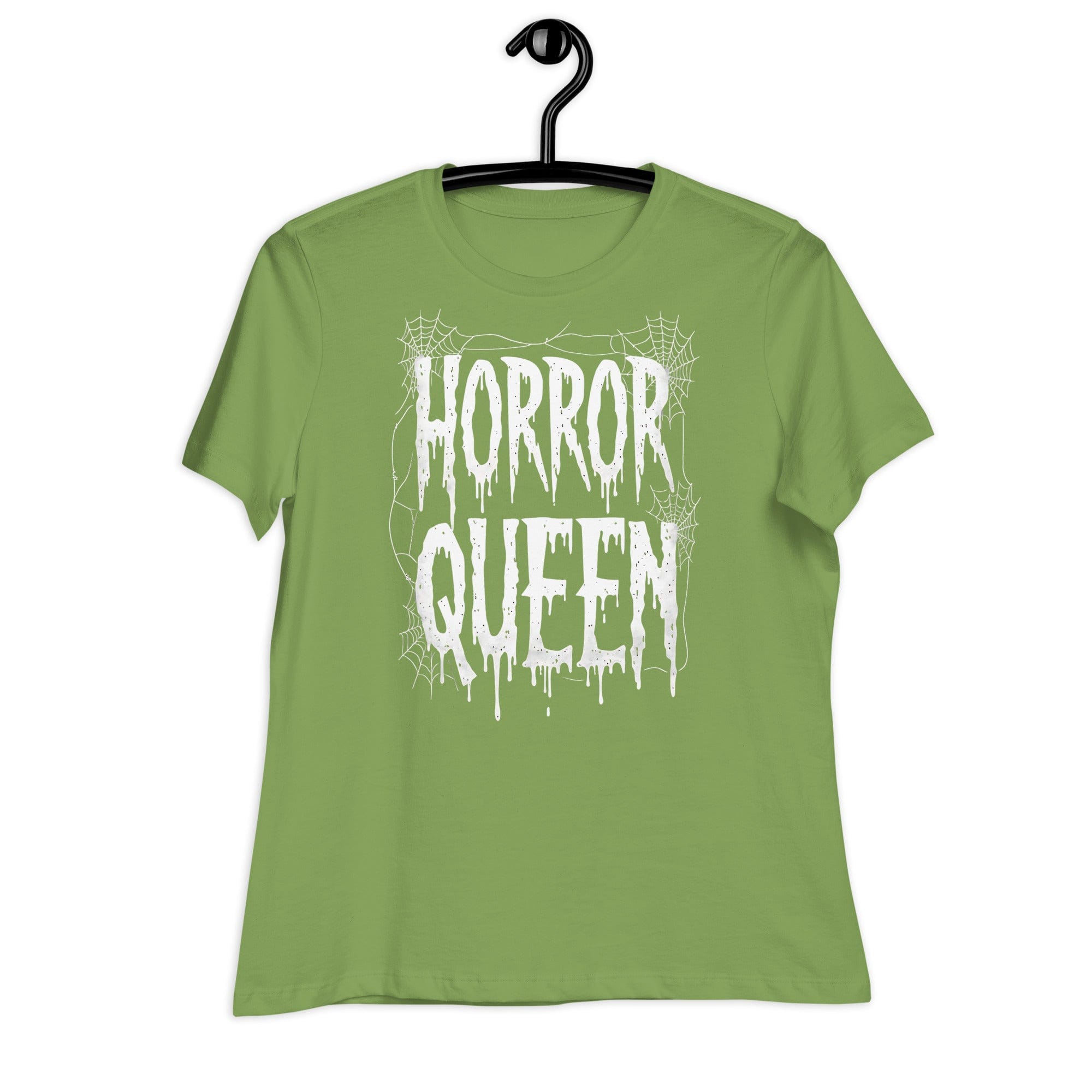 Leaf / S Horror Queen Web Logo Gothic Women's Relaxed T-Shirt 2379388_10225