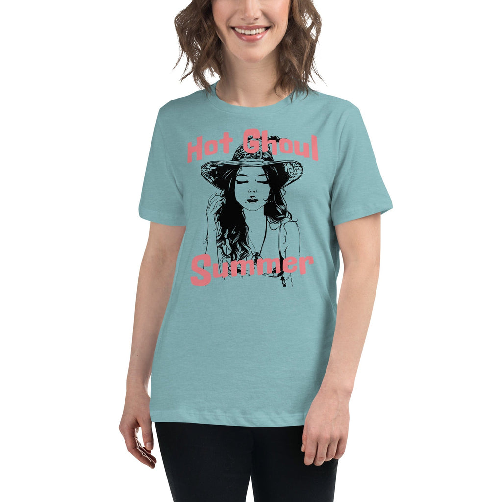 Heather Blue Lagoon / S Hot Ghoul Summer Witch Women's Relaxed T-Shirt 7741672_14258