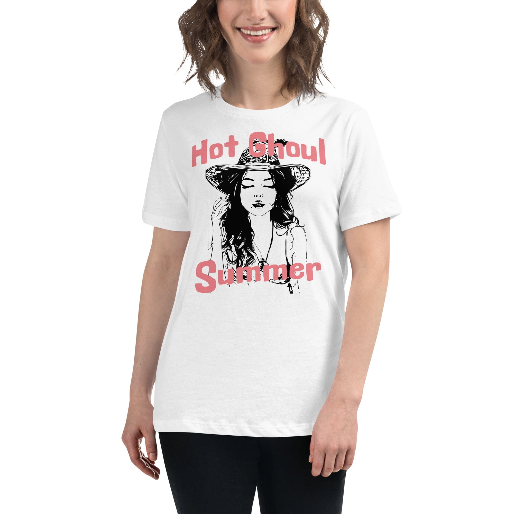 White / S Hot Ghoul Summer Witch Women's Relaxed T-Shirt 7741672_10252
