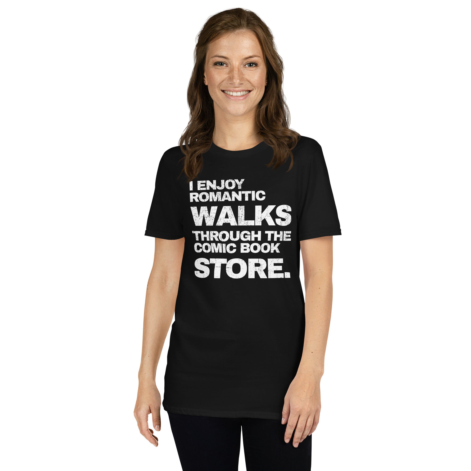 I Enjoy Romantic Walks Through The Comic Book Store T-Shirt
