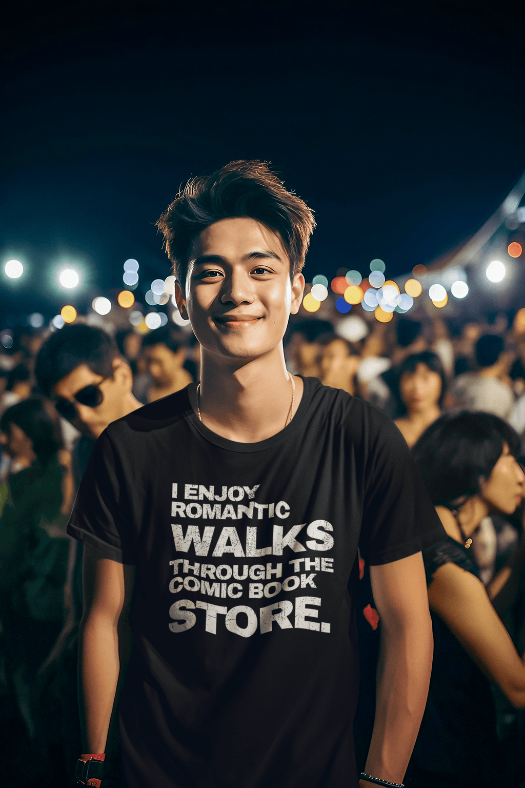 I Enjoy Romantic Walks Through The Comic Book Store T-Shirt