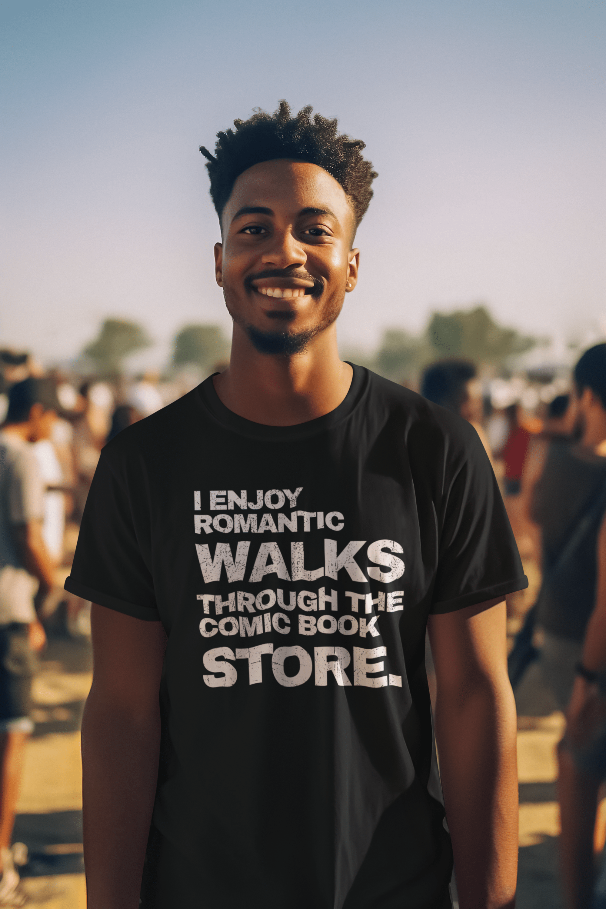 I Enjoy Romantic Walks Through The Comic Book Store T-Shirt