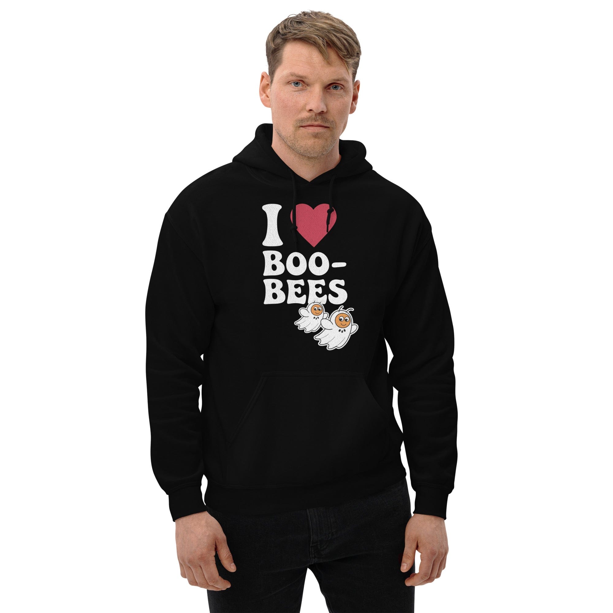 I Heart Boo Bees Funny Halloween Unisex Pullover Hoodie