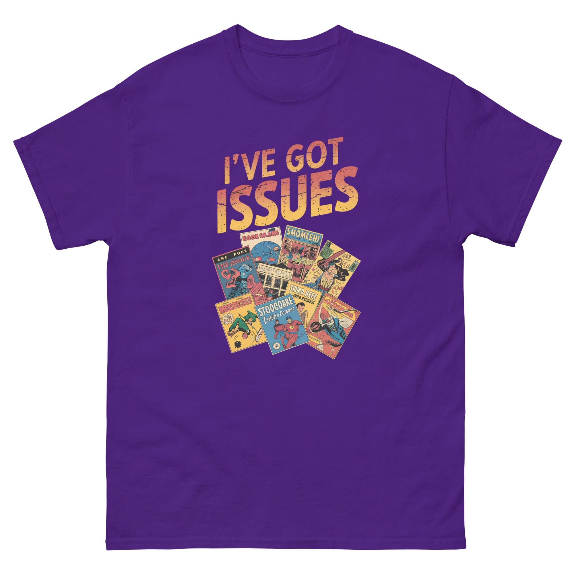 Purple / S I've Got Issues Comic Book Collecting Unisex T-Shirt 2032620_15873