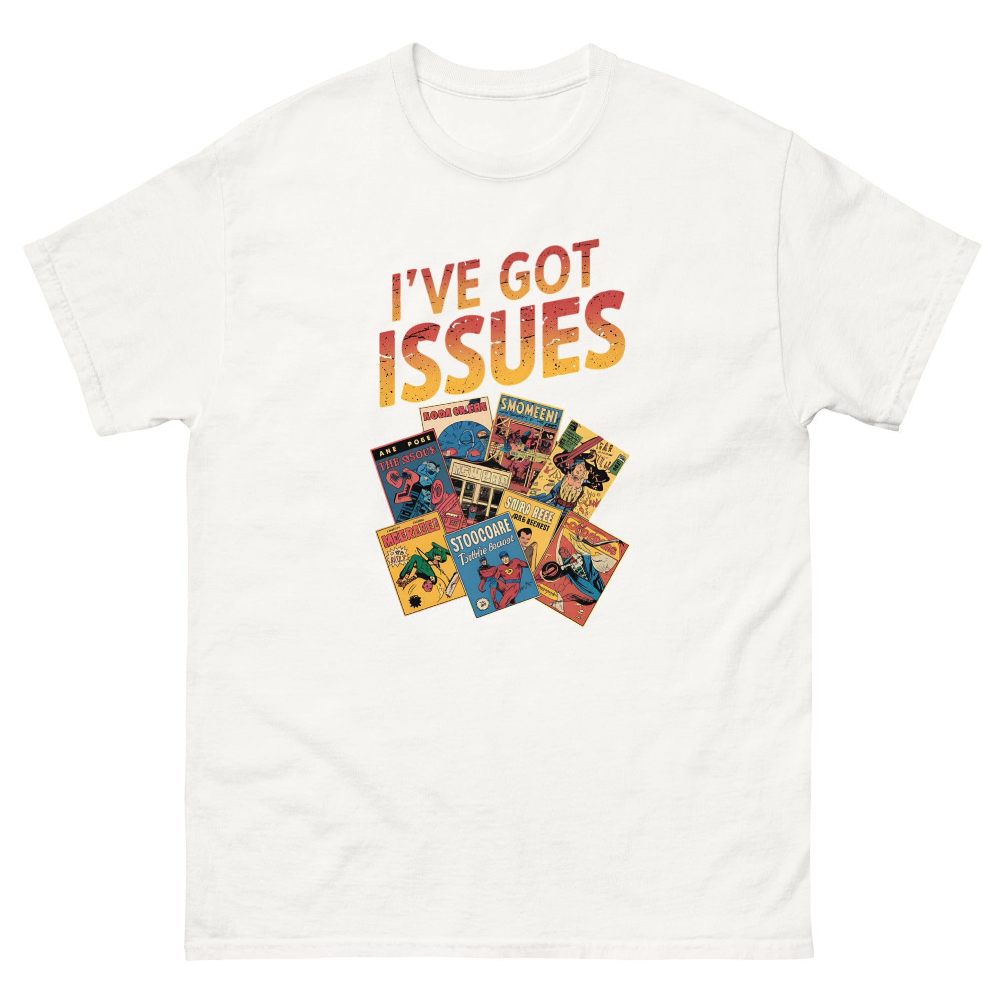 White / S I've Got Issues Comic Book Collecting Unisex T-Shirt 2032620_11576