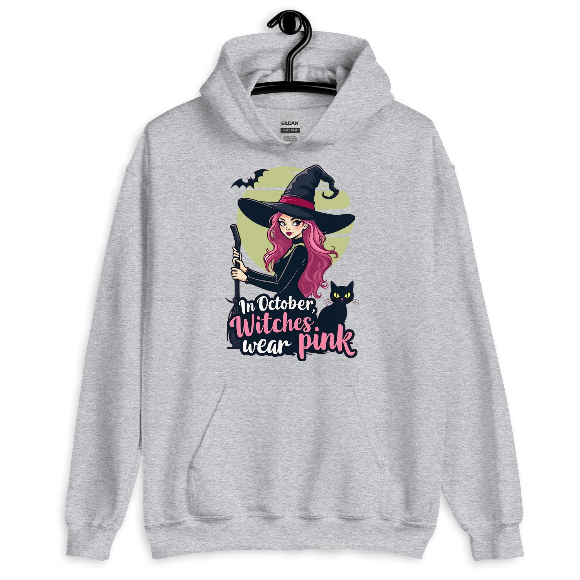 Sport Grey / S In October Witches Wear Pink Unisex Pullover Hoodie 7002074_5610