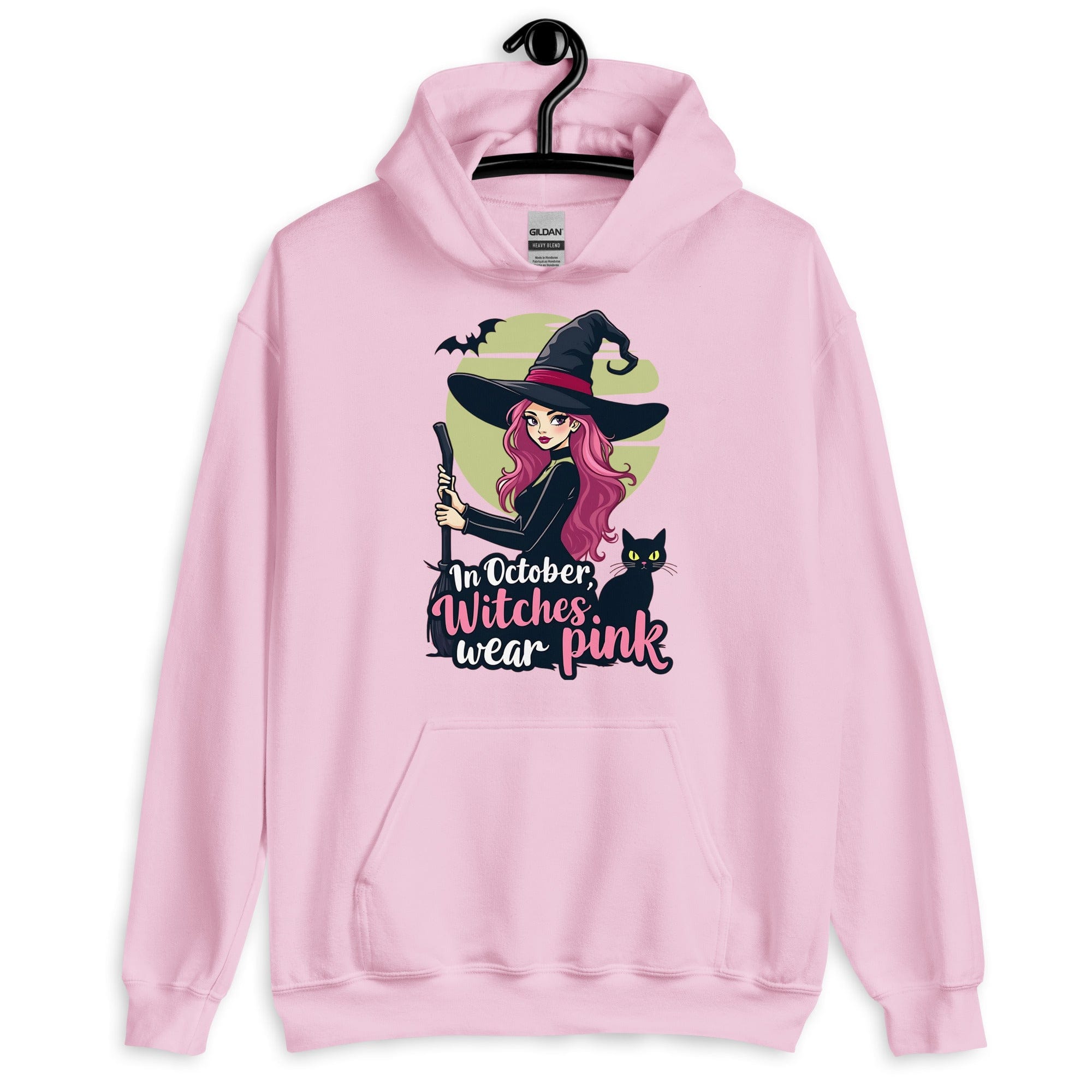 Light Pink / S In October Witches Wear Pink Unisex Pullover Hoodie 7002074_10849