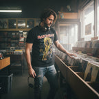 Man wearing Iron Maiden Killers shirt MADN524S, MADN524M, MADN524L, MADN524XL, MADN524XXL, MADN524XXXL, MADN524XXXXL, MADN524XXXXXL