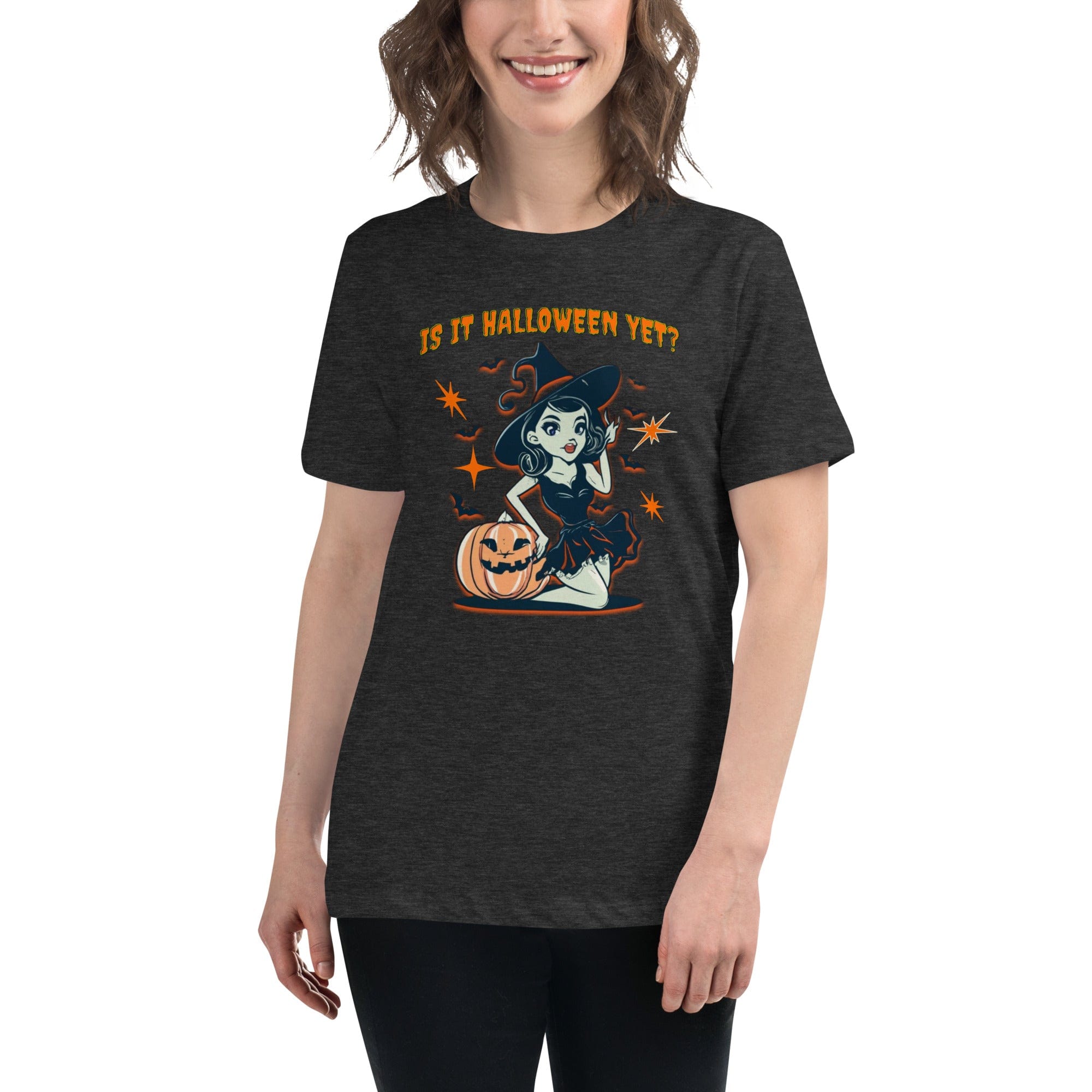 Dark Grey Heather / S Is It Halloween Yet? Women's Relaxed T-Shirt 5090116_10193