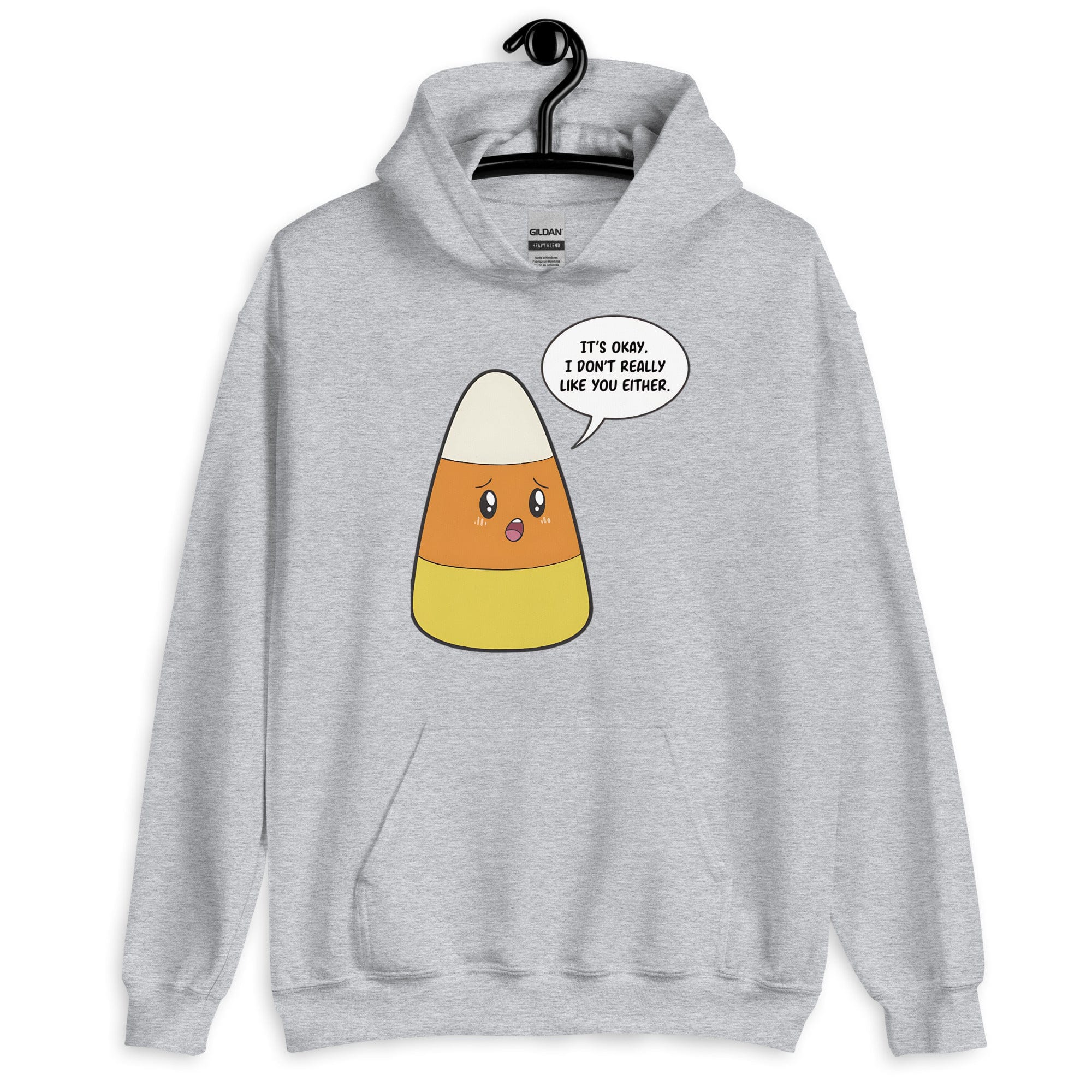 Sport Grey / S It's OK I Don't Like You Either Candy Corn Unisex Pullover Hoodie 4240023_5610