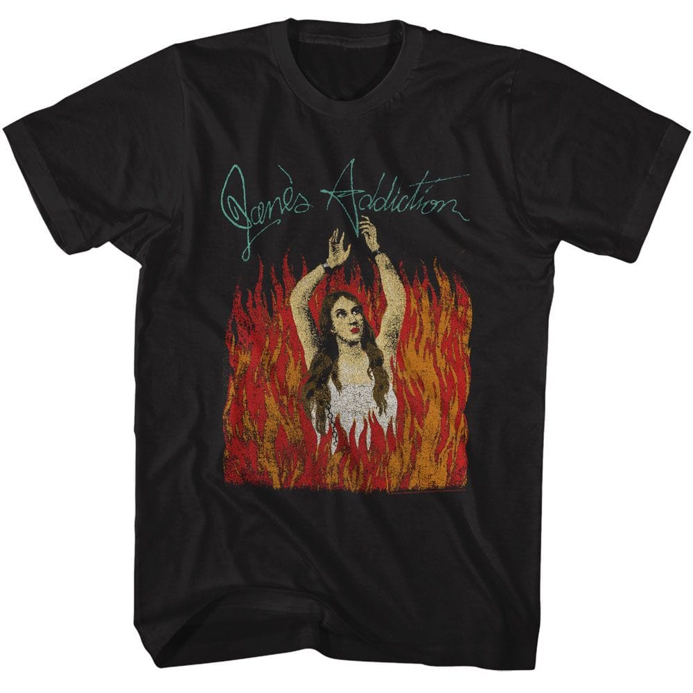 Janes Addiction Men's Burning Girl Black T-Shirt