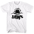 Jaws Black Logo White Unisex T-Shirt