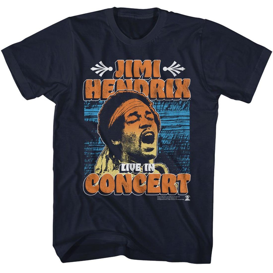 Jimi Hendrix In Concert Poster T-Shirt